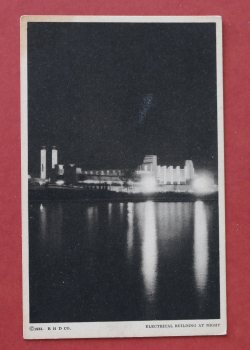 Ansichtskarte AK Chicago IL Illinois 1920-1940 Electrical Building Nachtaufnahme Elektrizitätswerk Ortsansicht USA Amerika Vereinigte Staaten